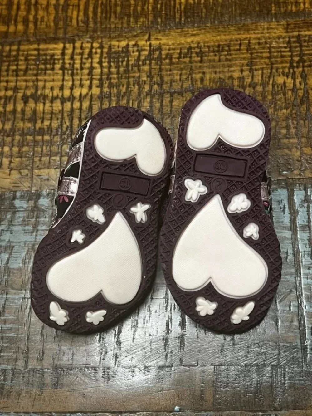 3 Pairs of Baby Girls Brown Floral Size 2 Shoes Booties